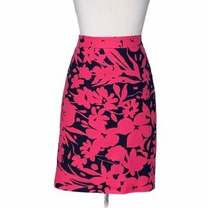 J. Crew Factory Pencil Skirt Pink Blue Size 2